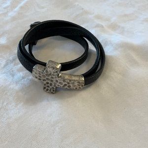 Premier Designs Hammered Cross wrap bracelet